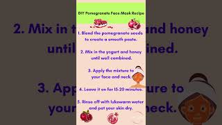 DIY Pomegranate Face Mask [upl. by Profant]