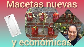 Como hago macetas con botellas recicladas de refresco reciclando ElJardinDeAnais [upl. by Gerfen]