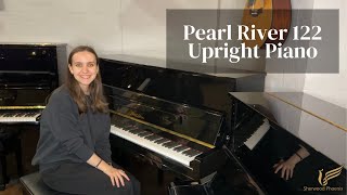 Pearl River 122 Upright Piano Black Polyester  Review amp Demo  Sherwood Phoenix [upl. by Einaj]