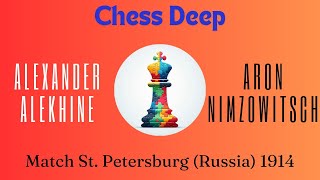 Alexander Alekhine vs Aron Nimzowitsch Match St Petersburg Russia 1914 [upl. by Ennyleuqcaj]