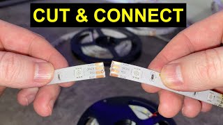 How To CUT EXTEND and CONNECT LED Strips [upl. by Amorette]