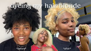 DYEING MY 4C HAIR BLONDE A COMPLETE GUIDE [upl. by Mansfield606]