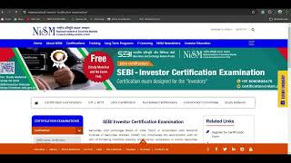 After CA Exams  Free certificate from NISM SEBI How to register Investor Certfication Examination [upl. by Baggett401]