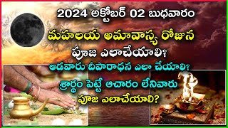 Mahalaya Amavasya Pooja Vidhanam In Telugu  Mahalaya Amavasya 2024  Mahalaya Amavasya Tharpanam [upl. by Ecirrehs424]