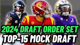 2024 NFL Mock Draft Top15 amp Impact on Fantasy Football Rookie Drafts  fantasyfootball [upl. by Garald41]