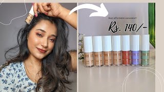 NEW Insight Cosmetics No Smudge Concealer for only Rs140  Review Swatches [upl. by Shawnee873]