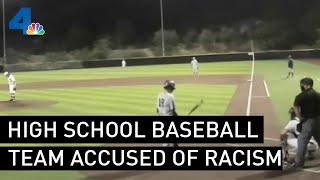 High School Baseball Team Accused of Racist Display  NBCLA [upl. by Bore534]