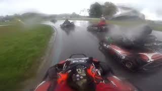 Lime Rock 6Hour Endurance Karting Series  heavy rain stint [upl. by Ratcliffe]