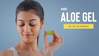 Make PURE Aloe Vera Gel At HOME  With NO CHEMICALS Shorts [upl. by Aihsekyw]