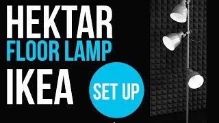 HEKTAR Floor lamp with 3spotlights dark gray  Set Up amp Unboxing [upl. by Nilpik]