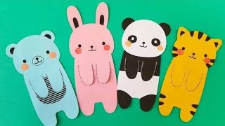 DIY Cute Bookmark  Cute cat bookmark  Cute panda bookmark [upl. by Armillda]