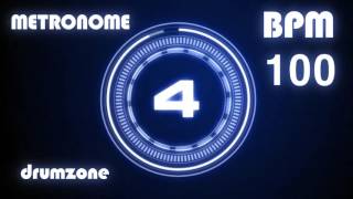 드럼존 메트로놈 100 BPM  Metronome  Click amp Voice  1 hour [upl. by Jereld]