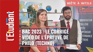 Bac 2023  les corrigés vidéos de lépreuve de philo série techno [upl. by Knitter]