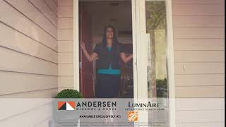 LuminAire™ Single Retractable Screen Door Feature  Andersen Windows [upl. by Niroc]