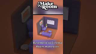 MakeRoom Cozy Room Design Game  Basement To Home Cinema Makeover [upl. by Crow31]