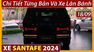 Xe Hyundai SantaFe 2024 mới ra mắt Chi tiết từng phiên bản và xe lăn bánh tháng 9 Xe Việt [upl. by Ailekahs]