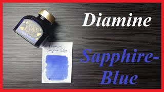 Diamine Sapphire Blue  Review Deutsch [upl. by Ellingston]