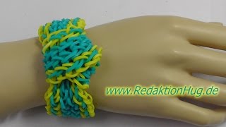 Loom Bands ohne Rainbow Loom Deutsch A 7  Veronika Hug [upl. by Wilie]