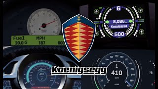 FH5 All Koenigsegg Cars Acceleration Battle 0500 kmh [upl. by Rexer]