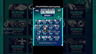 mis pronósticos para la primer semana de la NFL nfl nflmx nflmexico nflespañol nflmemes [upl. by Sonni]