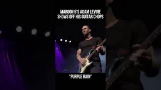 Adam Levine Shows Off Guitar Chops on EXCELLENT quotPurple Rainquot Solo [upl. by Humfried]