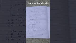 Gamma distribution gamma fybscnotes statistics [upl. by Louanna393]