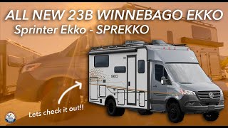 Introducing the NEW Winnebago 23B Mercedes Sprinter Based Ekko Sprekko [upl. by Nylzzaj]