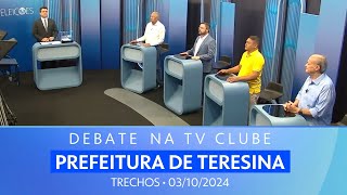 Trechos do Debate entre os candidatos Ã Prefeitura de Teresina na TV Clube 03102024 [upl. by Olen]