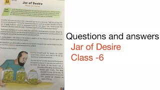 Question answer jar of desire class6 value education [upl. by Akiret]