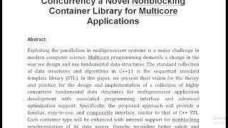 LC DC Lockless Containers and Data Concurrency a Novel Nonblocking Container Library for Multicore A [upl. by Aimehs]