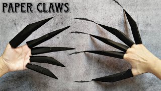 DIY Halloween Paper Claws  Easy Spooky Craft for Halloween  How To Make Origami Paper Claws I [upl. by Hoo179]