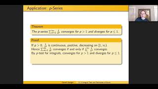 113 Integral Test and Estimates of Sums [upl. by Aidiruy]