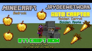 Golden Carrot amp Apple Auto Crafter TUTORIAL Minecraft Bedrock AKA Middle Finger Crafter [upl. by Sanoy]