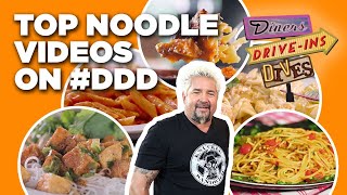 Top 10 DDD Noodle Videos with Guy Fieri  Diners DriveIns and Dives  Food Network [upl. by Aleusnoc]