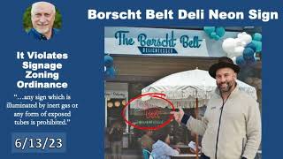 Borscht Belt Deli Appeal Before 4Jan2024 ZHB Timing of Appeal Selective Enforcement Arguments [upl. by Sirtemed699]