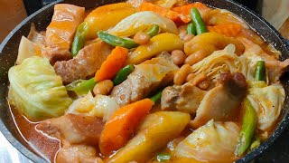 PORK POCHERO WITH PORK AND BEAN  PORK POCHERO RECIPE  PORK RECIPE [upl. by Elatnahc]