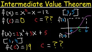 Intermediate Value Theorem Explained  To Find Zeros Roots or C value  Calculus [upl. by Eecak]