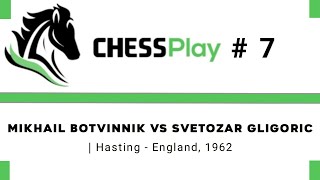 Mikhail Botvinnik vs Svetozar Gligoric  Hasting  England 1962 [upl. by Yeliac]