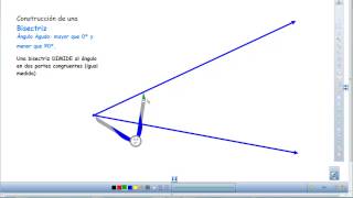 Construcción de una Bisectriz en un Ángulo Agudo [upl. by Oicnedif583]