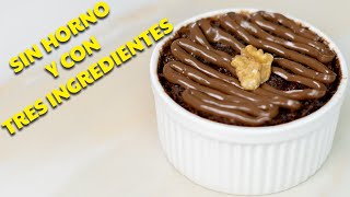 Cómo hacer BROWNIE EN MICROONDAS con solo tres ingredientes en menos de tres minutos [upl. by Nugent]