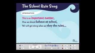 The School Rule Song  Words on Screen™ Original  School Songs [upl. by Adolphe]