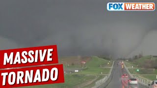 Massive Wedge Tornado Moves Through Iowa [upl. by Sall]