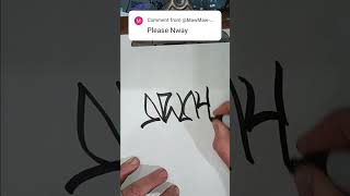 Graffiti tag NWAY graffitiart graffiti satisfying [upl. by Ettennal423]