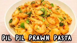 Pil Pil Prawn Pasta Recipe  Easy and Quick Spicy Shrimp Pasta [upl. by Eleets436]