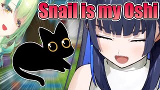 Kronii Really Likes Faunas Cat Snail [upl. by Ecinnej]