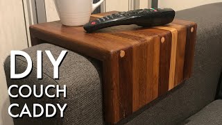 DIY Couch Caddy from a Reused Chopping Board  Gift Idea [upl. by Shien]