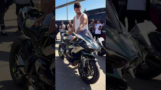 Ninja H2R Exhaust Sound Reaction 🤯shorts [upl. by Ydnab]