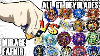 HAND SPIN Mirage Fafnir VS ALL GT Beyblades [upl. by Tabshey]