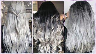 Fabulous Silver Hair Color Ideas  Color de cabello plateado [upl. by Susejedairam]