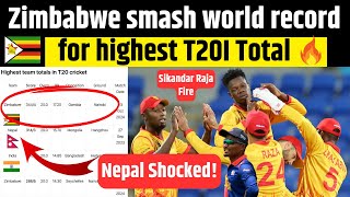 Zimbabwe Creates History with RecordBreaking 344 Runs in T20  Sikandar Razas Explosive Century [upl. by Ignatius]